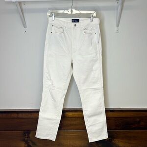 NWT Gap Vintage High‎ Rise Slim White Jeans- 6
